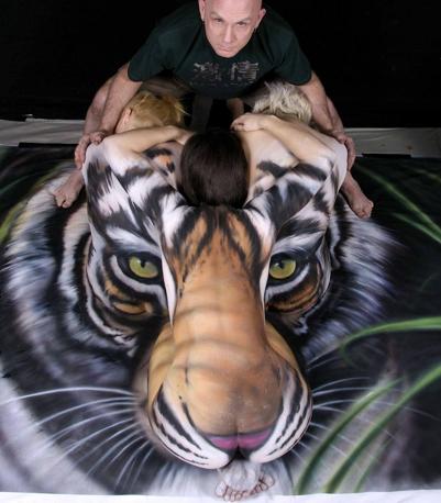 Как рисовали тигра