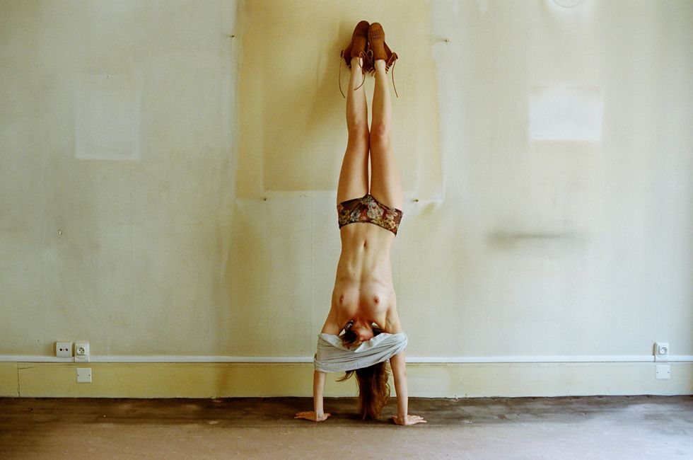 Upside down asian nudes