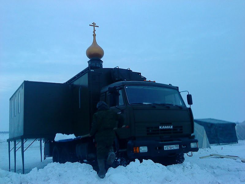 Православный КАМАЗ с колокольным перезвоном