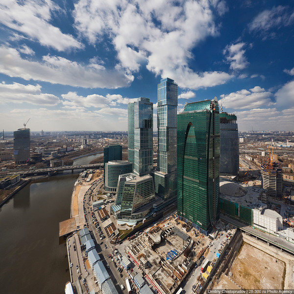 Вид из окна 58 этажа Москва-Сити