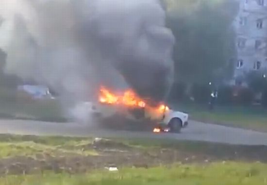 Взрыв машины в Ставрополе