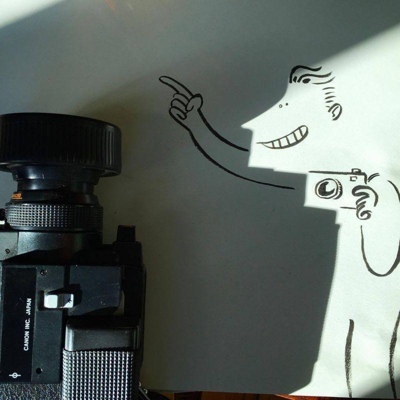 Художник превращает тени от обычных объектов в забавные иллюстрации