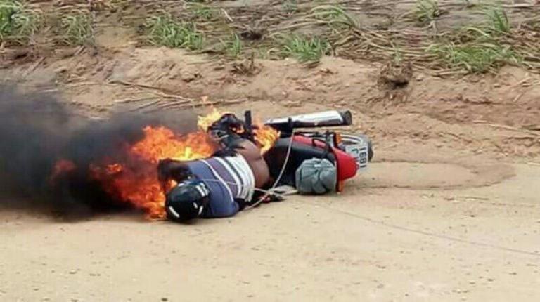 Высоковольтный провод убил мотоциклиста
