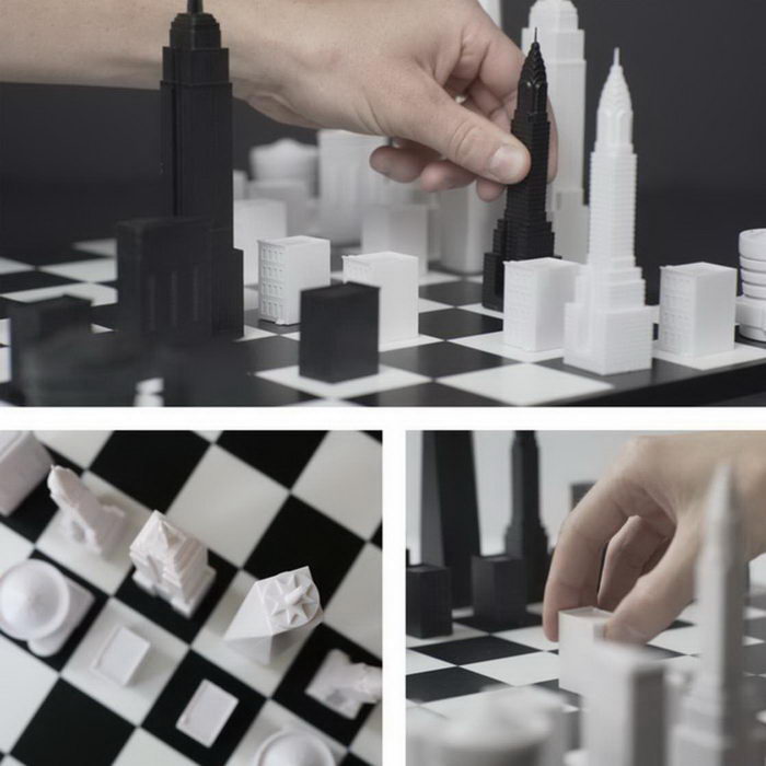Шахматы-небоскребы, посвященные Нью-Йорку и Лондону