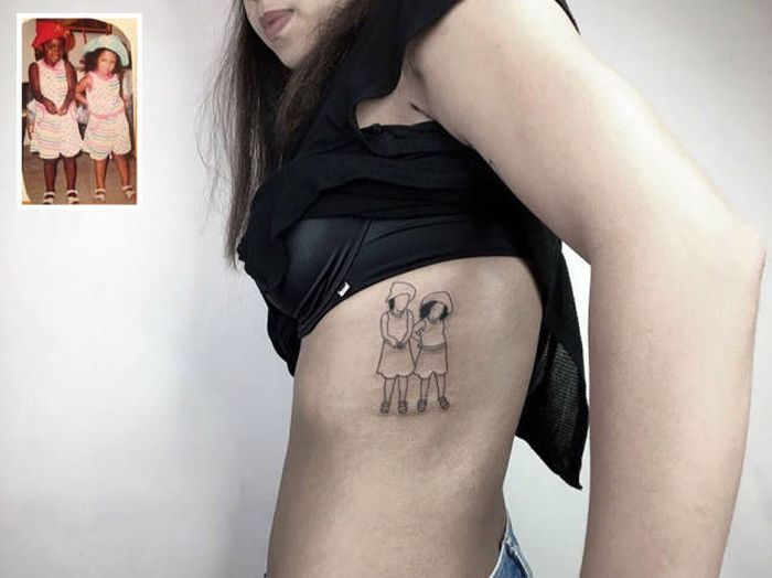Турецкий тату-мастер превращает памятные фотографии в татуировки