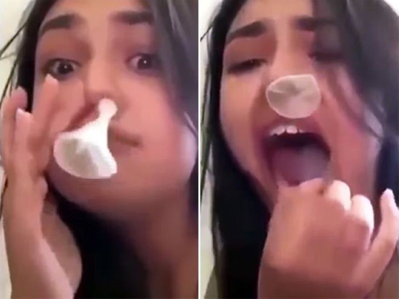 Сексуальная голая азиатка получила полный рот спермы и плюёт её 