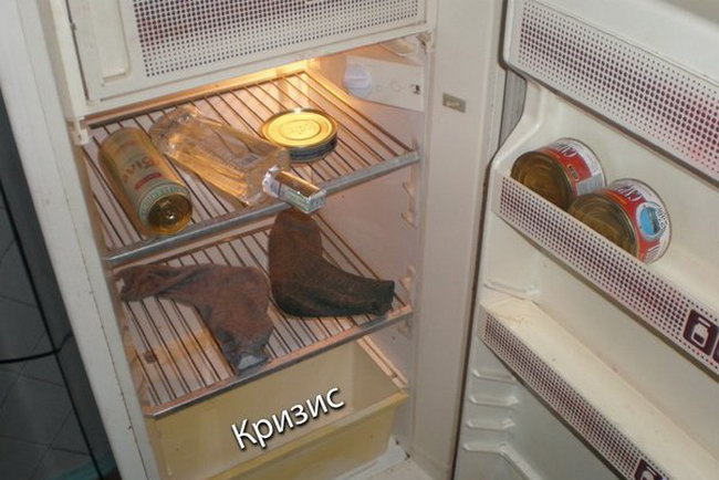 Как выглядит кризисный холодильник :)