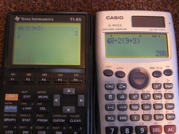Почему калькуляторы показывают разные результаты?
