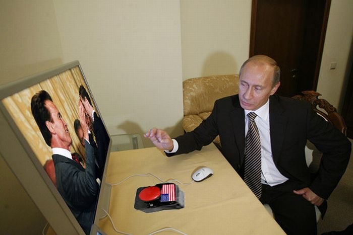 Веселая фотожаба на Медведева и Шварценеггера