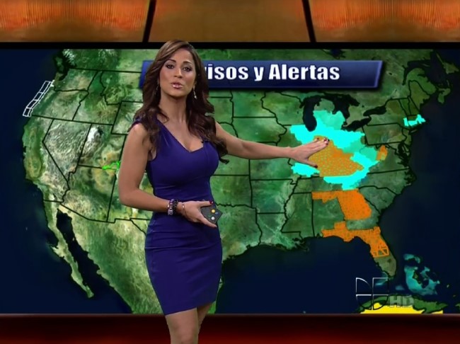 Sexy Weather Girl Sets Temperatures Soaring As She Strips On Live Tv