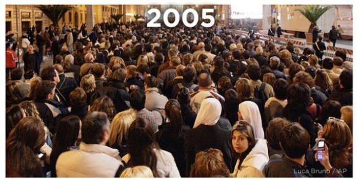 Площадь Святого Петра 8 лет назад и сейчас