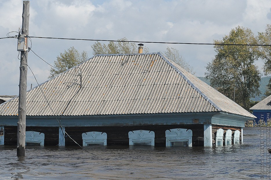 Фотографии из затопленного Комсомольска-на-Амуре