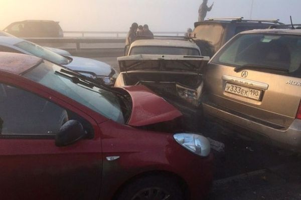 Возле Жуковского в массовом ДТП столкнулись 78 машин