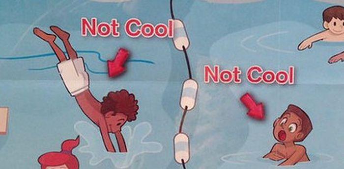 Красный Крест извинился за расистские плакаты о правилах поведения в бассейне