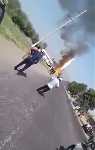 Огненный столб: цистерна со сжиженным газом взорвалась на заправке в Таджикистане