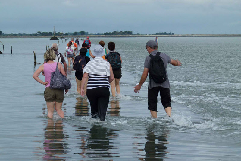 Дорога во Франции, которая исчезает под водой дважды в день