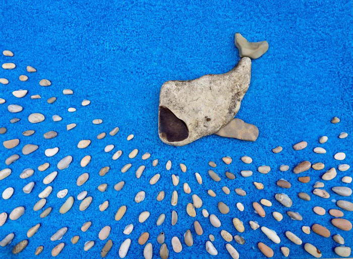 Мозаики из пляжных камушков