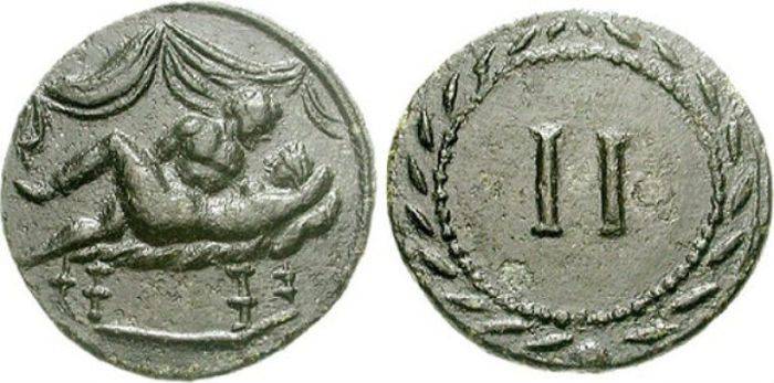 Древние монеты-спинтрии