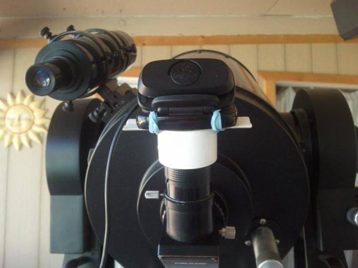 Соединяем вебкамеру и телескоп
