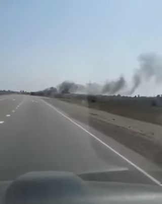 Газель взорвалась на трассе в Краснодарском крае