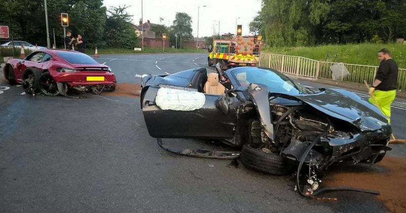 В Англии участники аварии разбили авто на 300000 долларов и сбежали с места ДТП