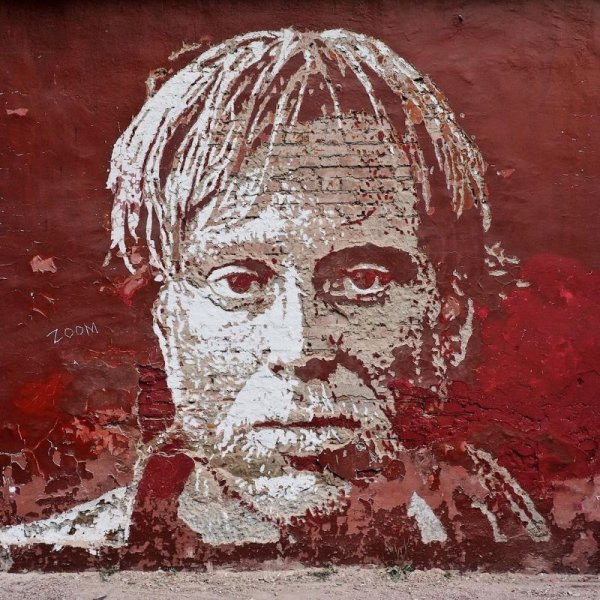 Рисунки московского уличного художника