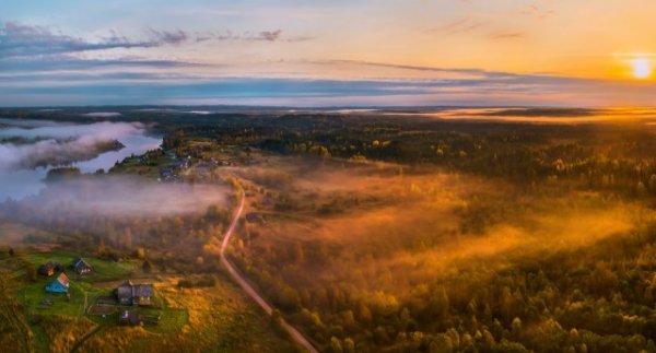 Вечером в тайге