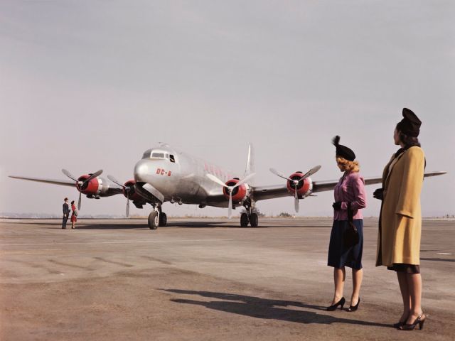 Архивные фотографии авиаперелётов 1950-х годов