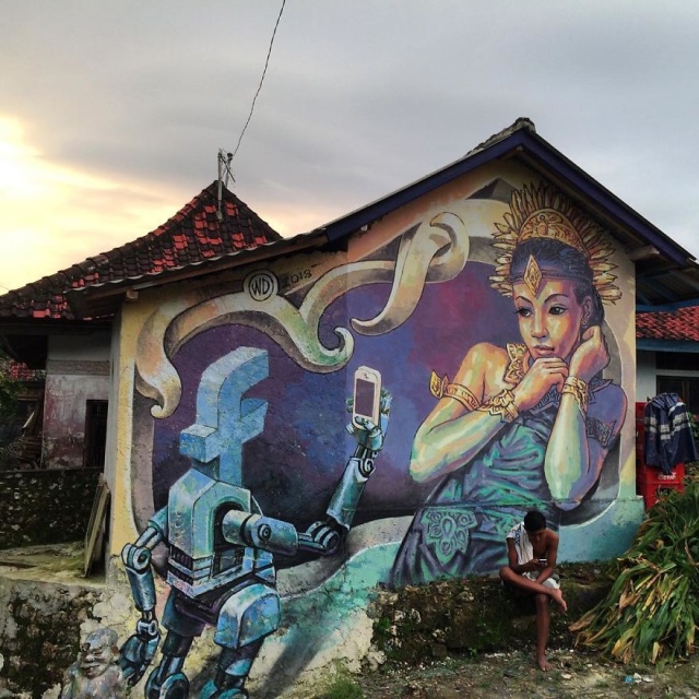 Стрит-арт от индонезийского художника