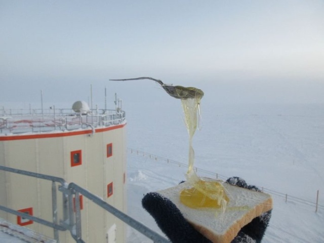 Еда на морозе в -60 градусов