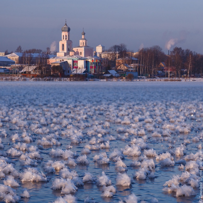 Необычное природное явление на Валдайском озере