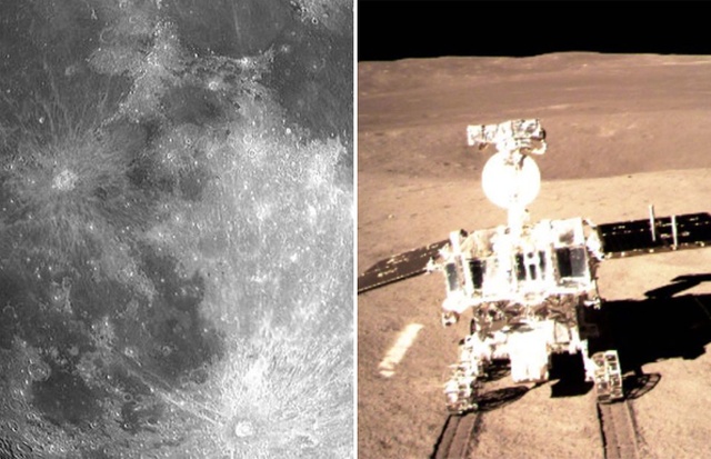 Панорамные снимки обратной стороны Луны, сделанные китайским аппаратом Чанъэ-4 