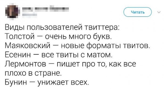 Интеллектуальный юмор для тех, кто разбирается в русской классике