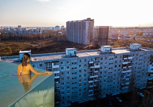 Если бы в Омске были открытые бассейны с видом на город