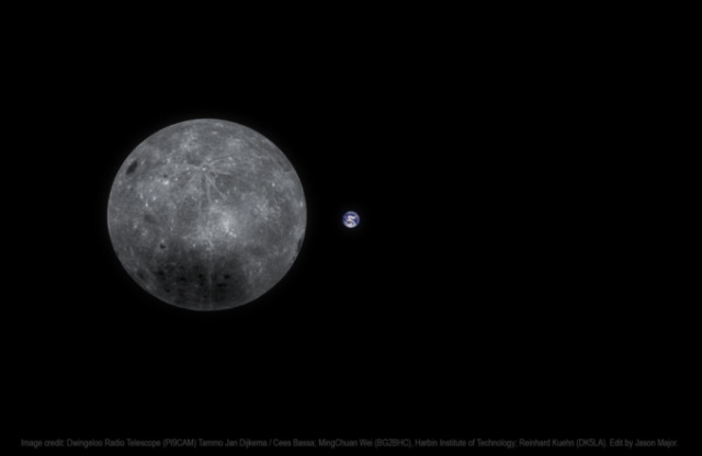 Земля и обратная сторона Луны на одном снимке