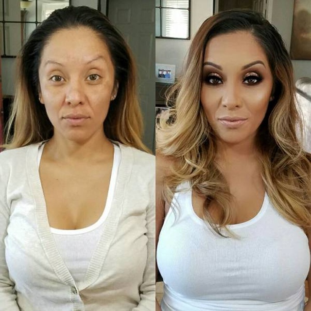 Сила макияжа: до и после