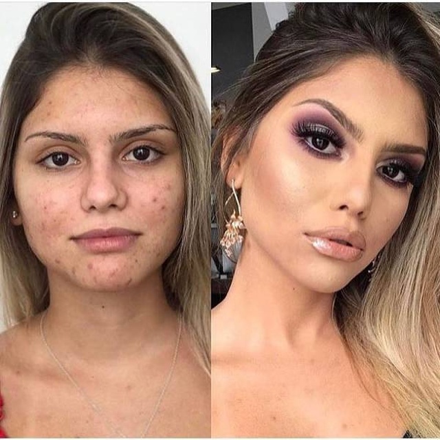 Сила макияжа: до и после