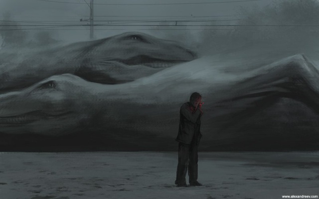 Пугающие и мрачные арты от художника Алексея Андреева всячина