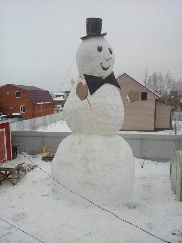 Гигантский снеговик своими руками