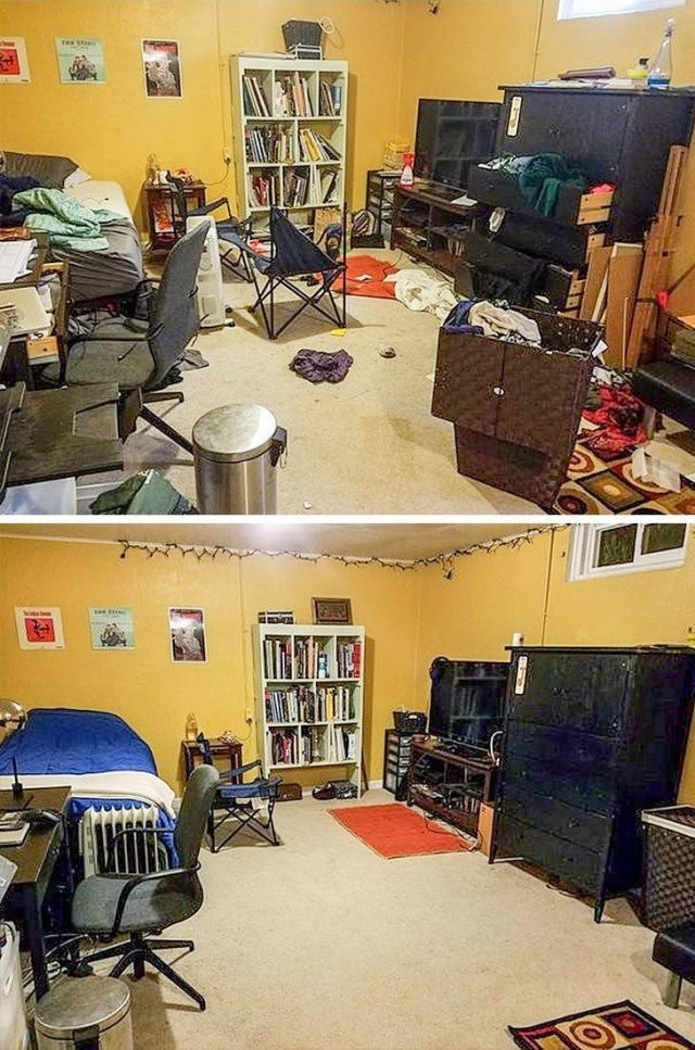 Вещи до и после чистки