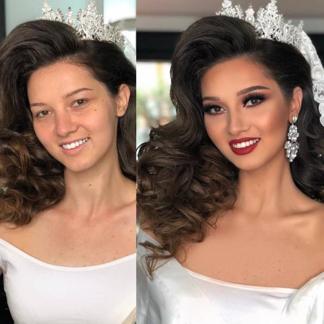 Свадебный макияж: до и после