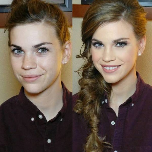 Свадебный макияж: до и после