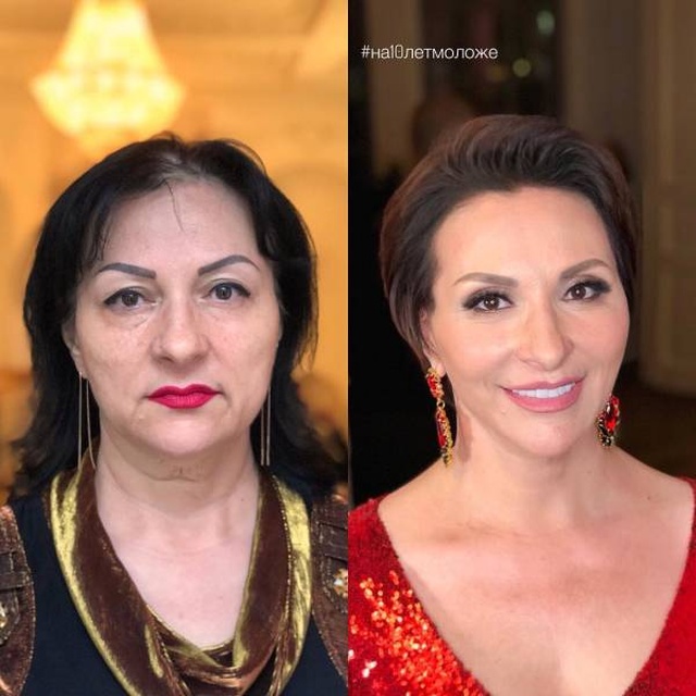 Современный макияж творит чудеса: "До и после"