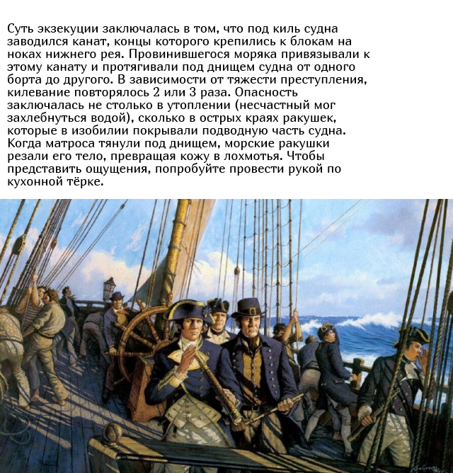 Протаскивание под килем, или как наказывали провинившихся пиратов и моряков Всячина