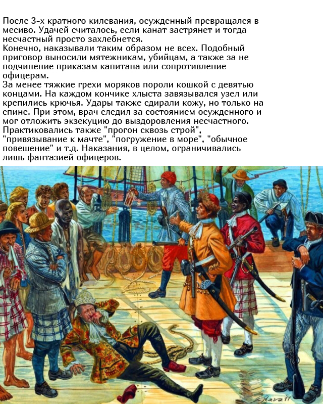 Протаскивание под килем, или как наказывали провинившихся пиратов и моряков Всячина