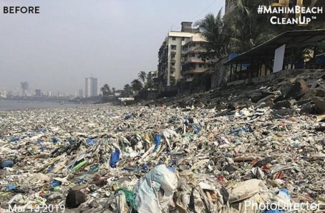 Добровольцы показали, как теперь выглядит пляж Махим Бич в Мумбае Всячина
