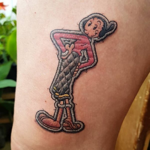 Необычные "вышитые" татуировки, которые создает бразильский мастер