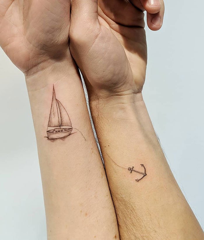 Интересные идеи для парных татуировок