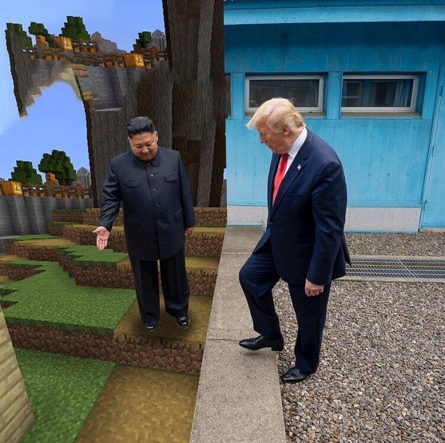 Встреча Дональда Трампа и Ким Чен Ына разлетелась на мемы
