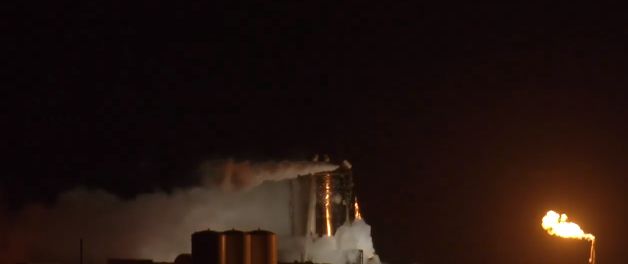 Прожиг двигателя звездолета Starhopper от SpaceX завершился пожаром